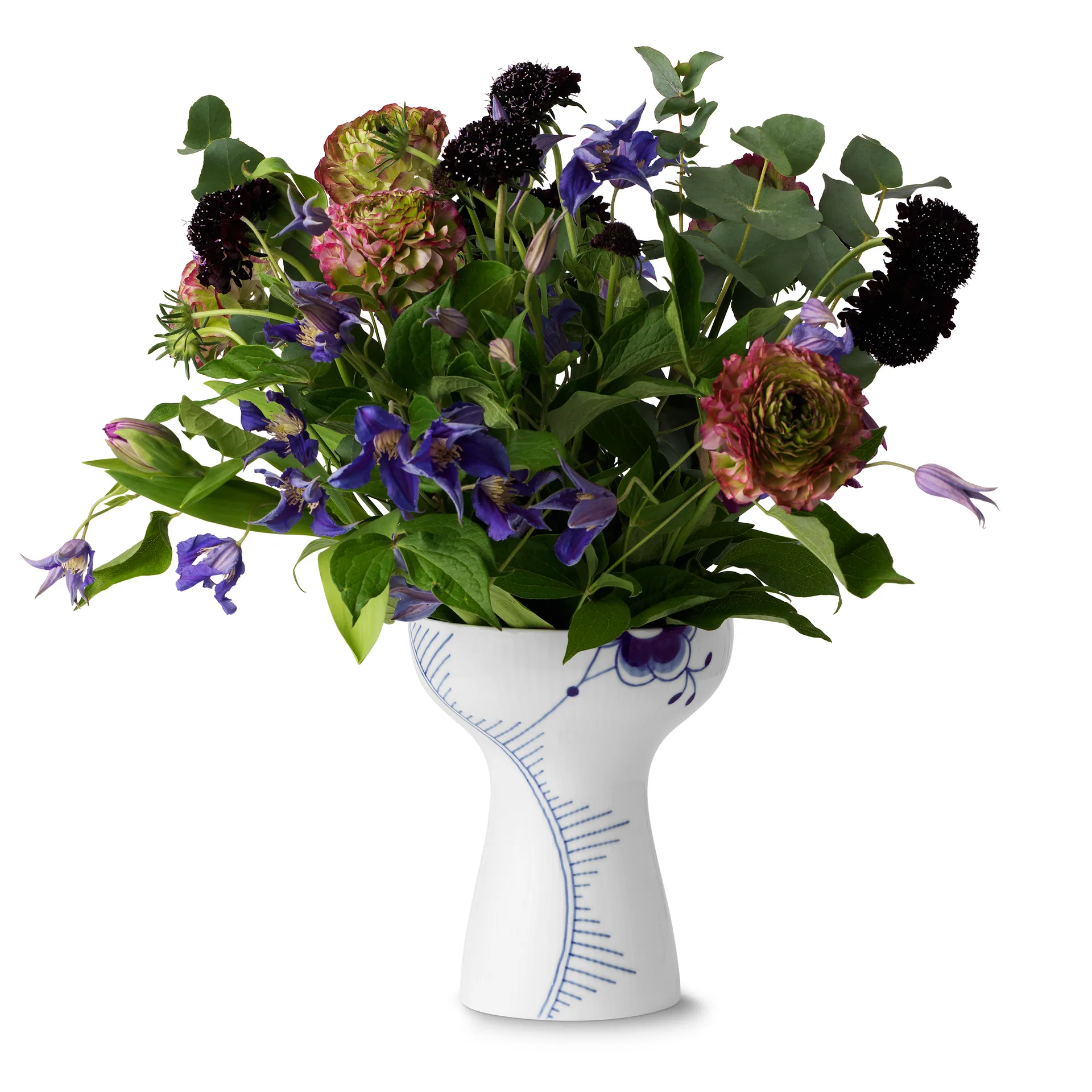 Blue Fluted Mega åpen vase, 19 cm Royal Copenhagen
