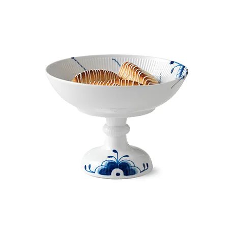 Blue Fluted Mega bolle på fot, 15 cm Royal Copenhagen