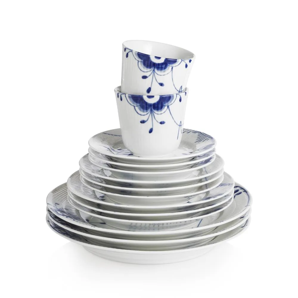 Blue Fluted Mega dyp tallerken, Diameter 17 cm Royal Copenhagen