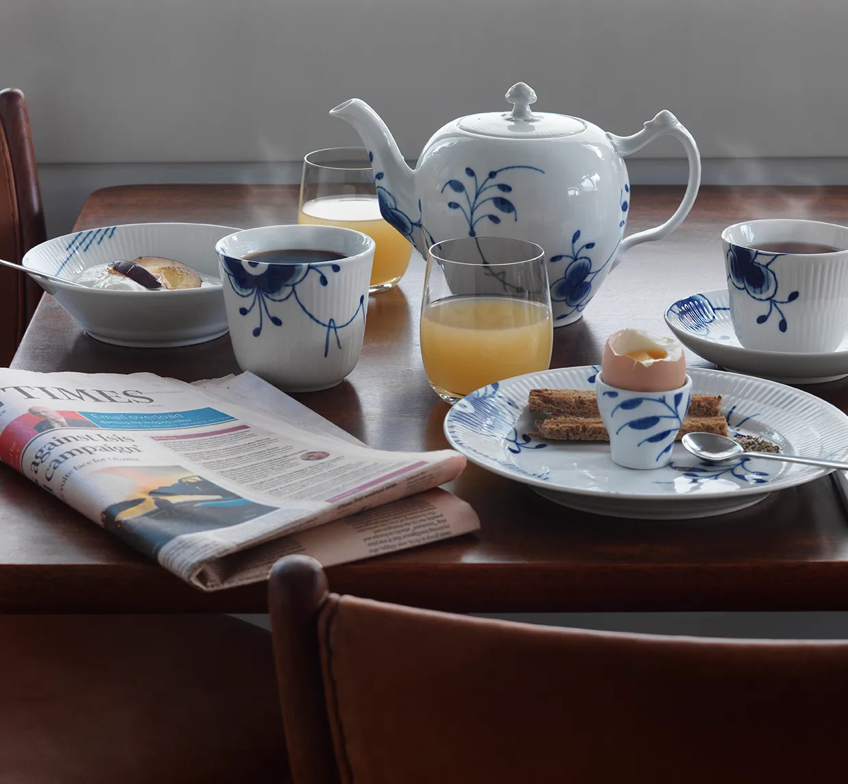 Blue Fluted Mega eggeglass 2-pakn., 4,8 cm Royal Copenhagen