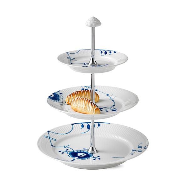 Blue Fluted Mega etasjefat, 35 cm Royal Copenhagen