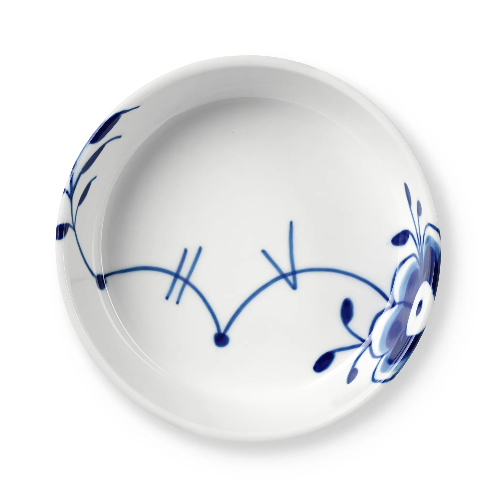 Blue Fluted Mega fat Ø12,5 cm, Hvit-blå Royal Copenhagen