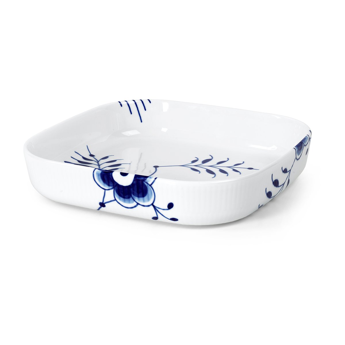Blue Fluted Mega ildfast form firkantet 25 x 25 cm