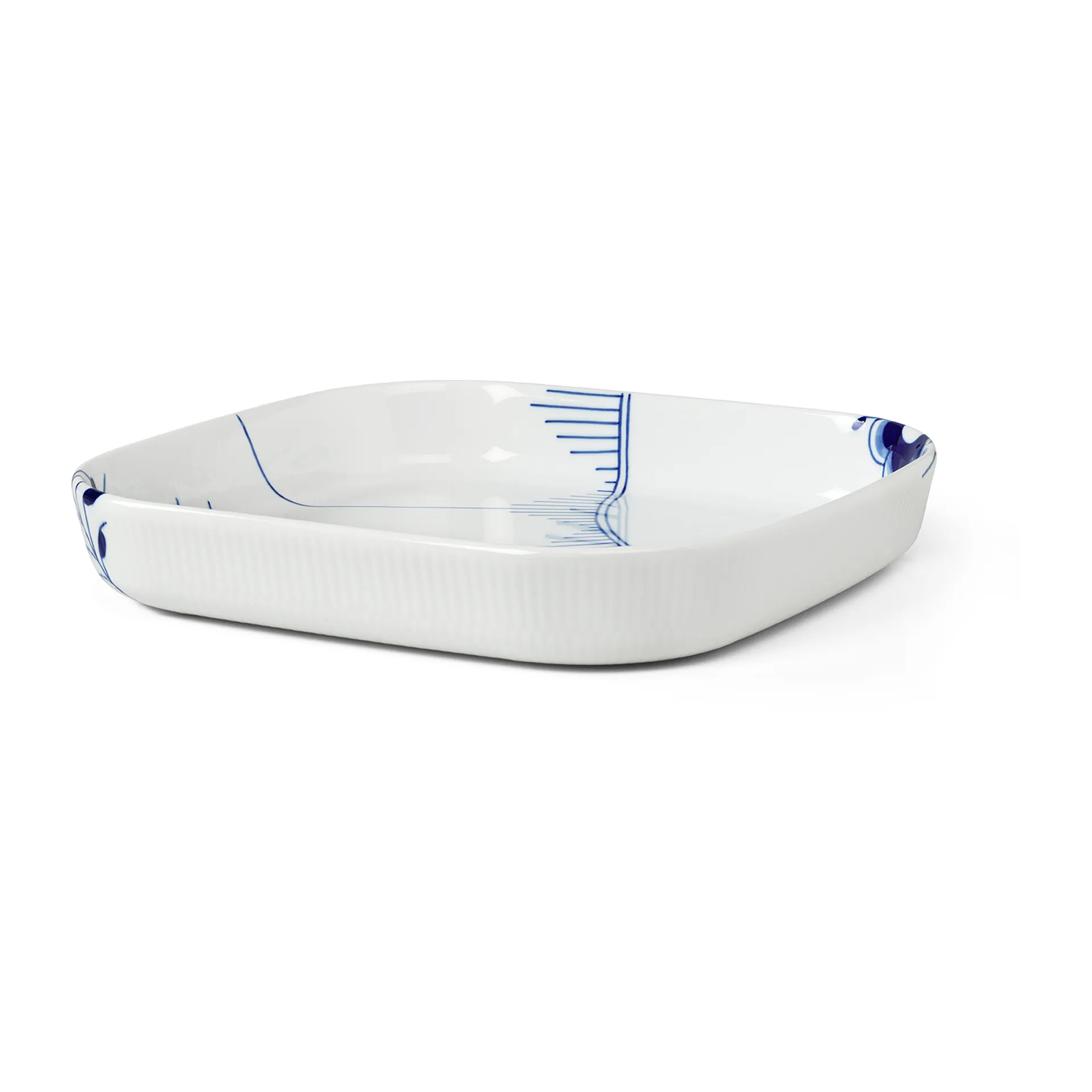 Blue Fluted Mega ildfast form firkantet, 30 x 30 cm Royal Copenhagen