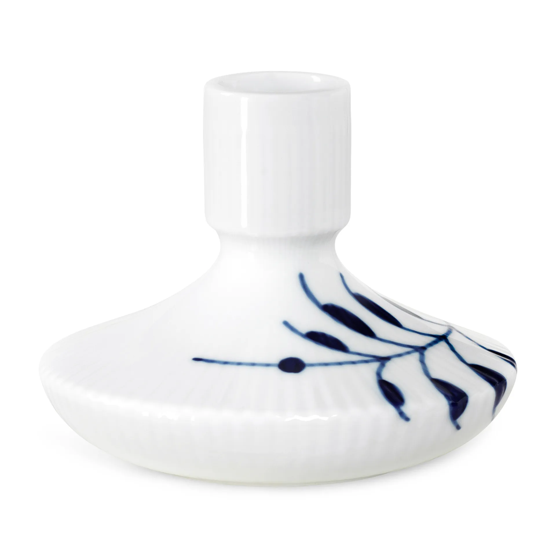 Blue Fluted Mega lysestake, 8 cm Royal Copenhagen