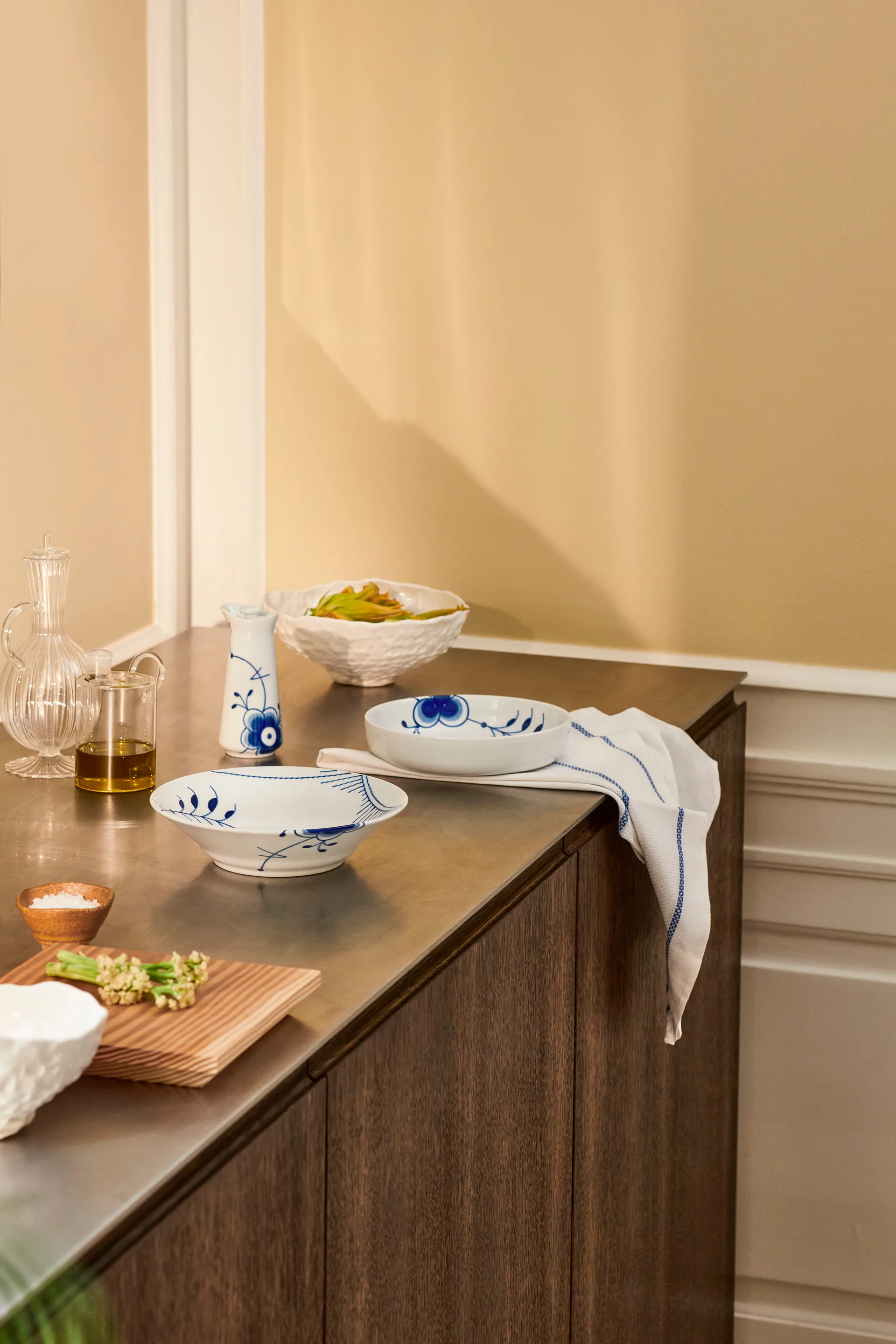 Blue Fluted Mega sauskanne med lokk 0,33 L, White-blue Royal Copenhagen