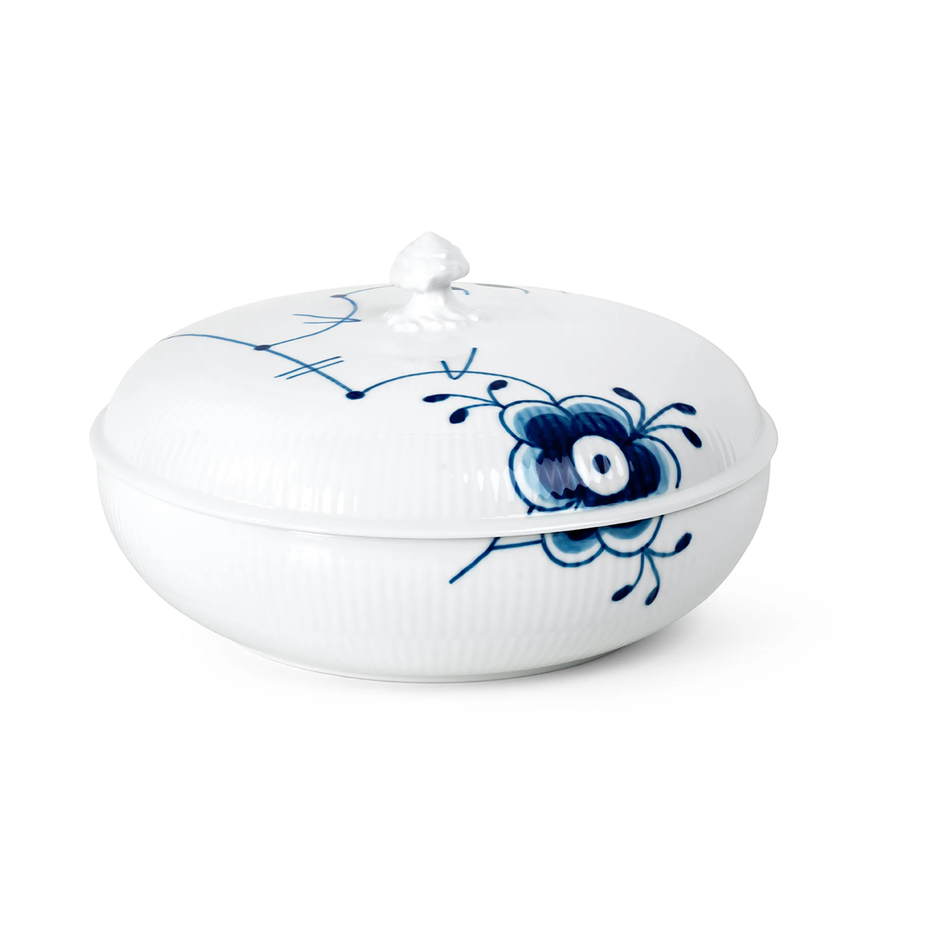 Blue Fluted Mega skål med lock, 130 cl Royal Copenhagen