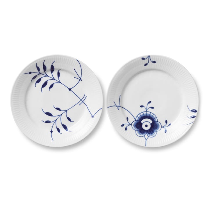 Blue Fluted Mega tallerken 19 cm 2-pakning - Nummer 4 og 7 - Royal Copenhagen