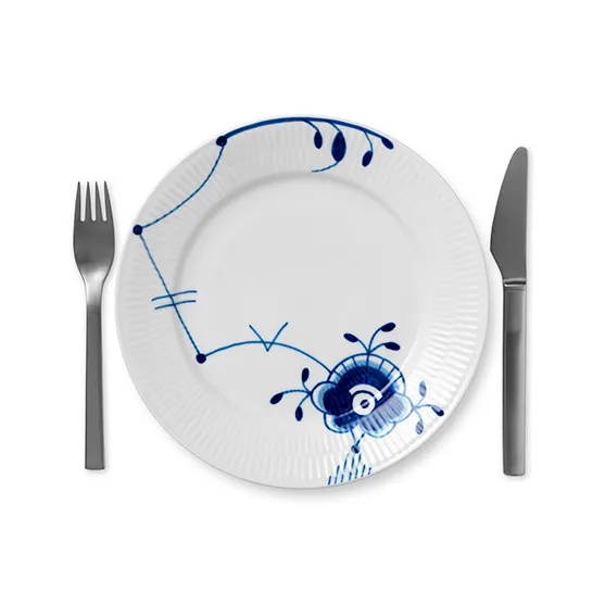 Blue Fluted Mega tallerken 6, Diameter 22 cm Royal Copenhagen