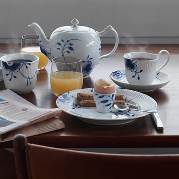 Blue Fluted Mega tekopp med skål - 25 cl - Royal Copenhagen