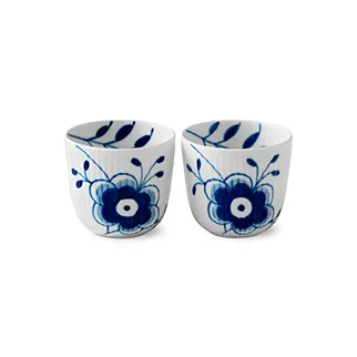 Blue Fluted Mega Telysholder - 6 cm - Royal Copenhagen
