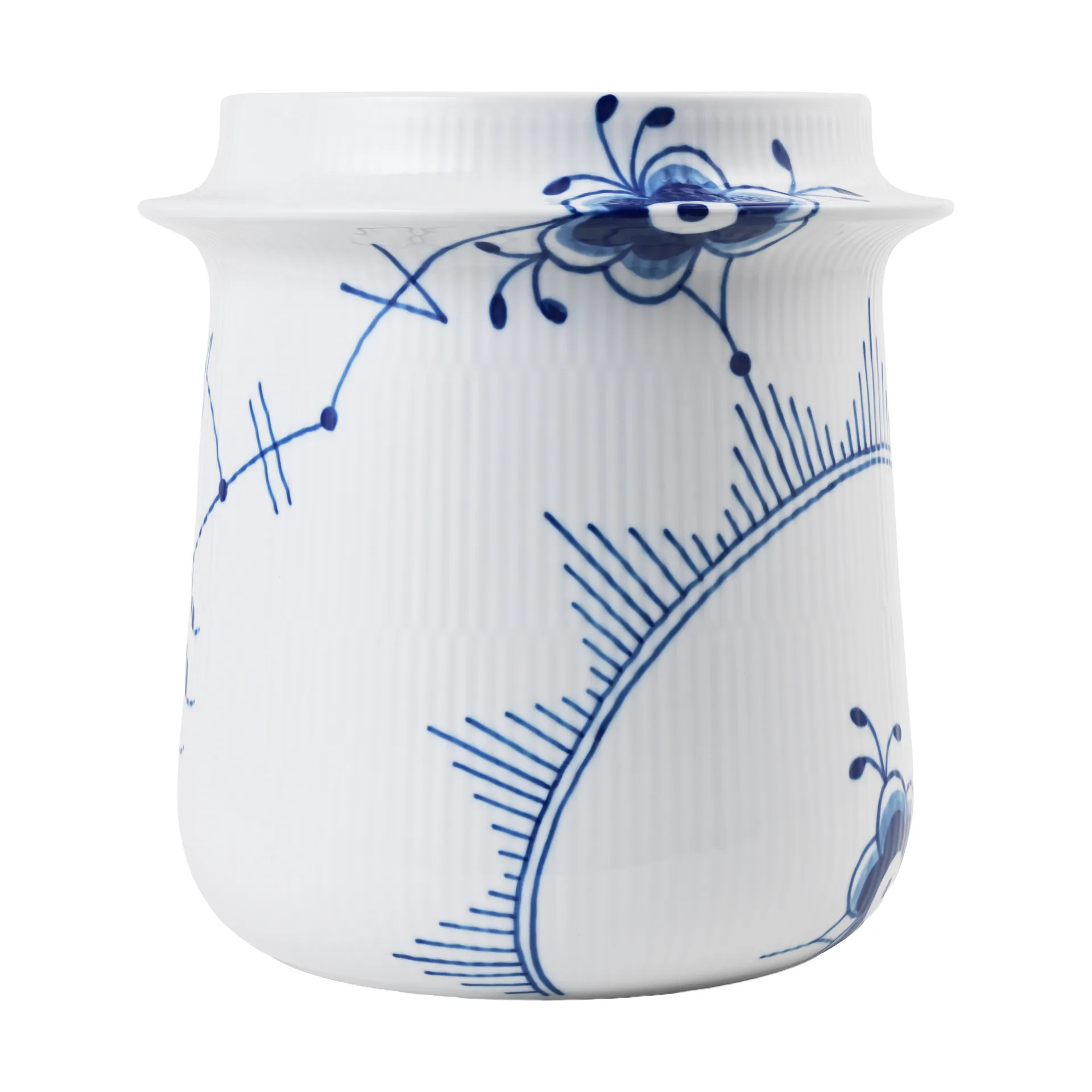 Blue Fluted Mega vinkjøler 21,5 cm, White-blue Royal Copenhagen