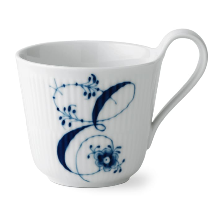 Blue Fluted Plain Alphabet kopp 33 cl, E Royal Copenhagen