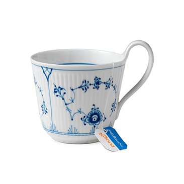 Blue Fluted Plain kopp, 33 cl med hank Royal Copenhagen