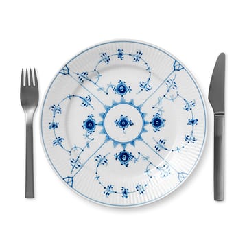 Blue Fluted Plain tallerken - Diameter 22 cm - Royal Copenhagen