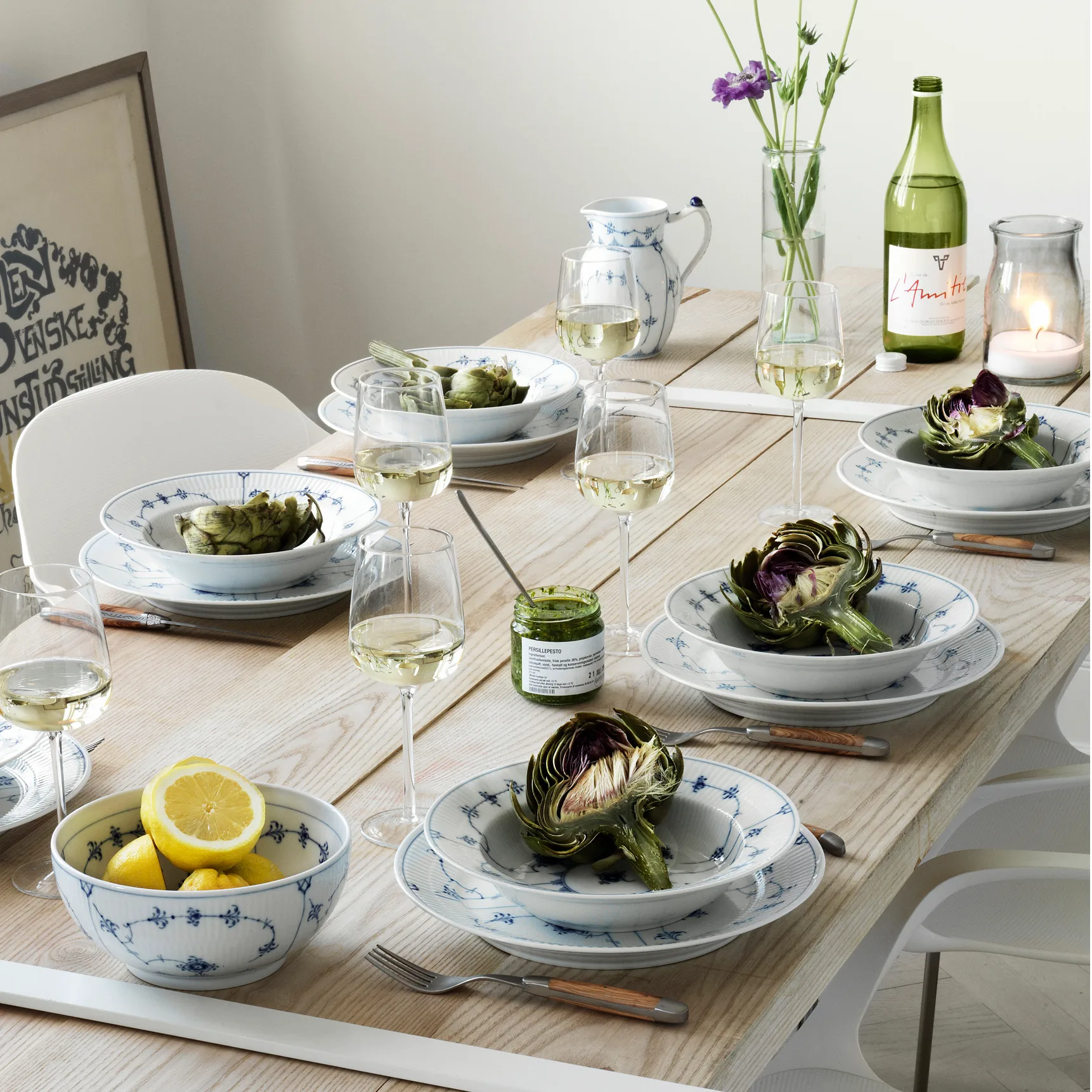 Blue Fluted Plain tallerken, Diameter 27 cm Royal Copenhagen