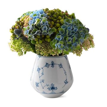 Blue Fluted Plain vase - 21 cm - Royal Copenhagen