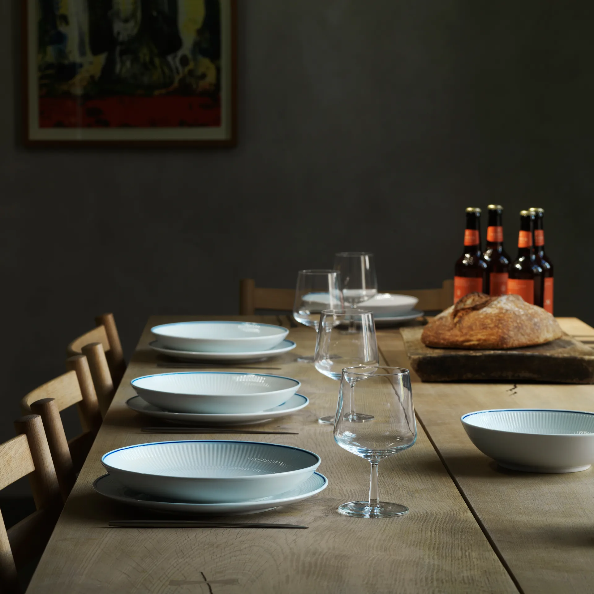 Blueline skål 110 cl, Hvit-blå Royal Copenhagen