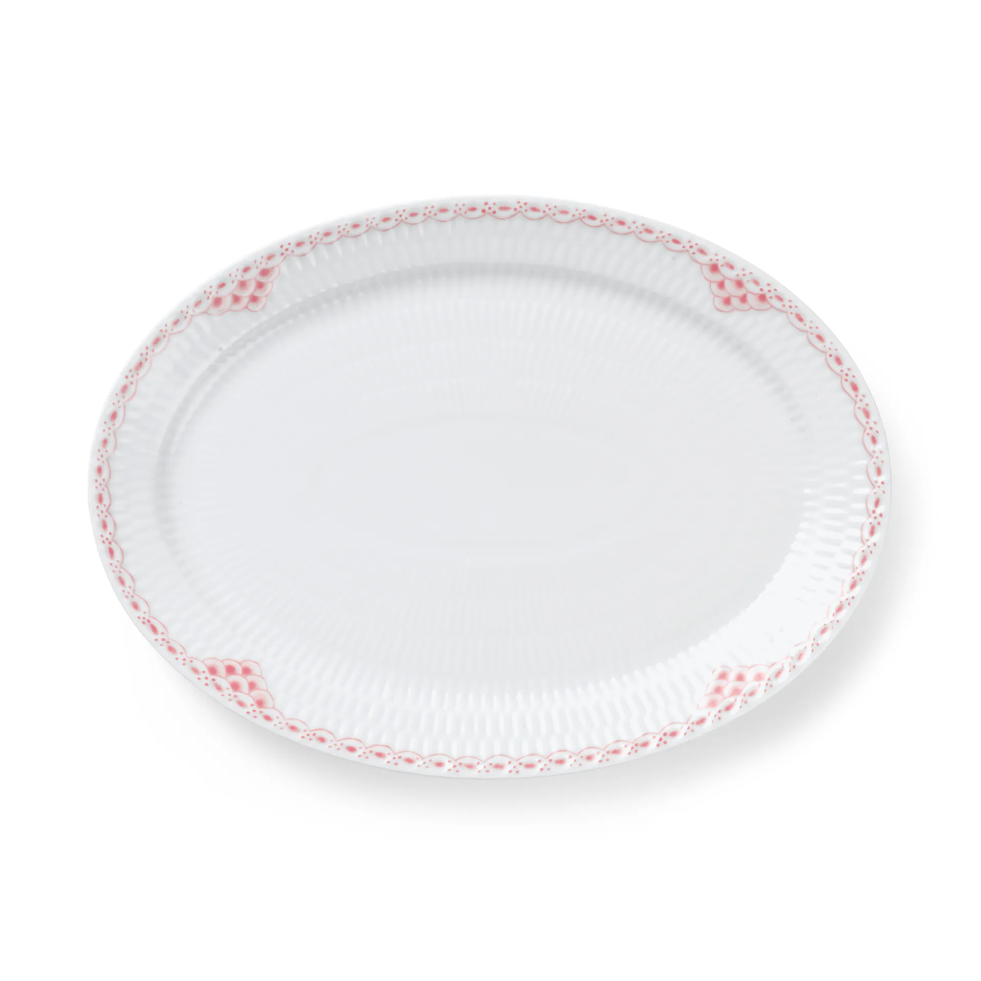 Coral Lace ovalt fat 21x28,5 cm, Korall-hvit Royal Copenhagen