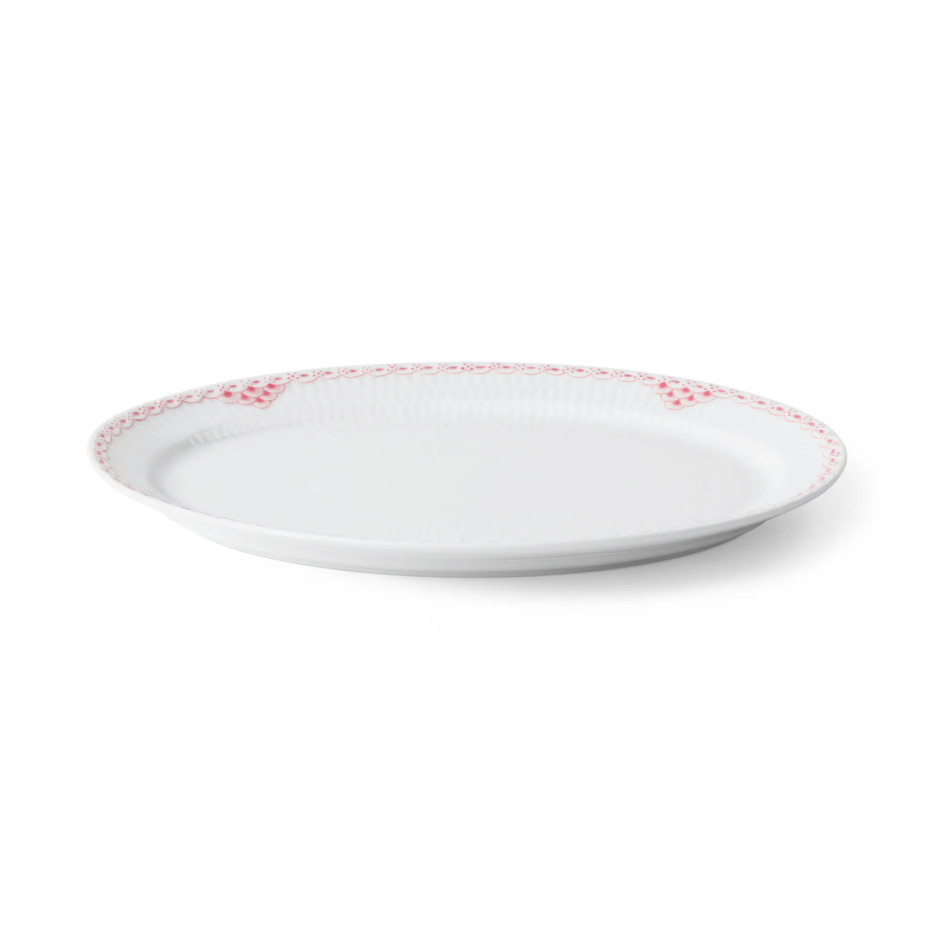 Coral Lace ovalt fat 21x28,5 cm, Korall-hvit Royal Copenhagen