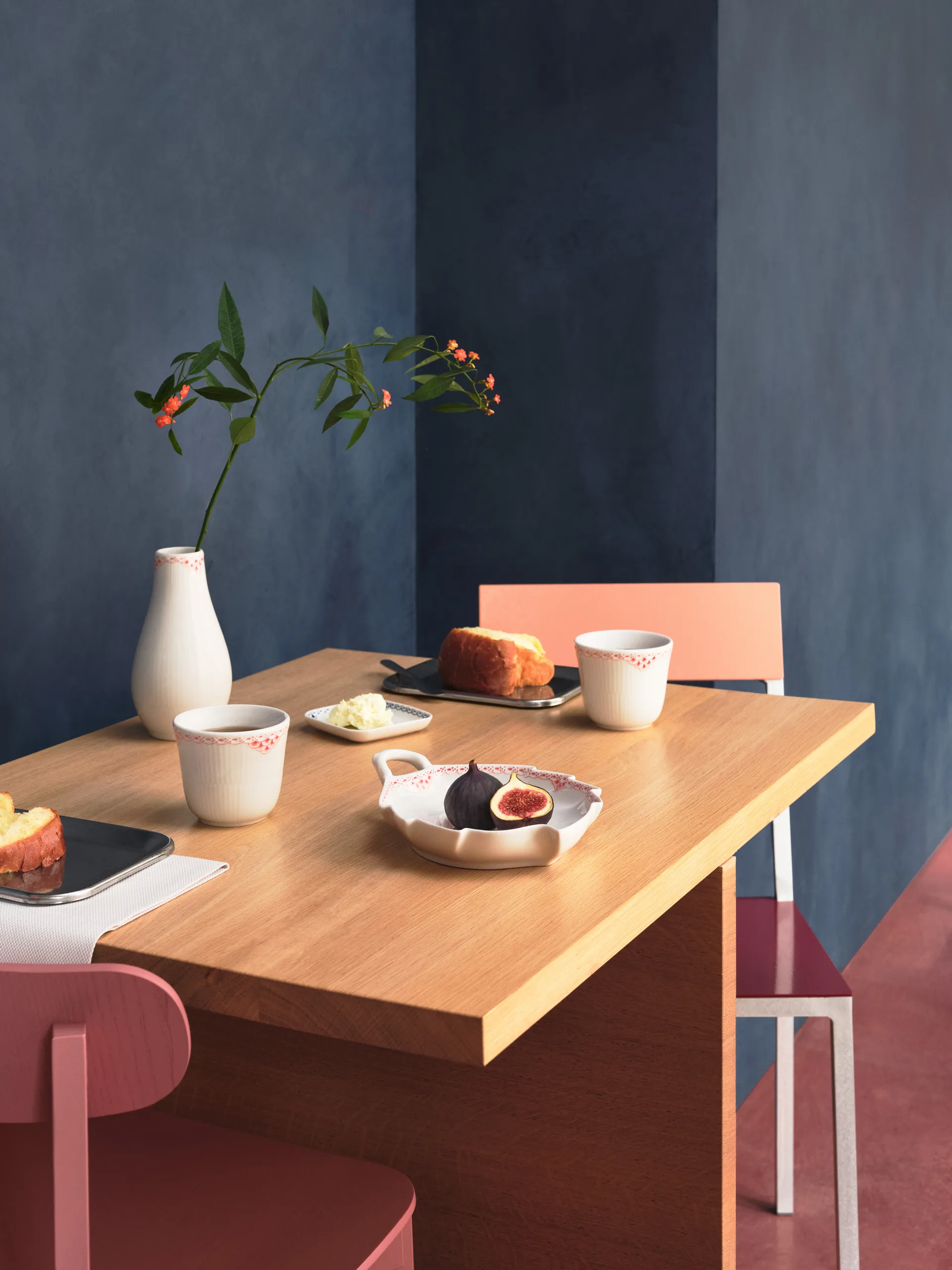 Coral Lace vase 18,5 cm, Korall-hvit Royal Copenhagen