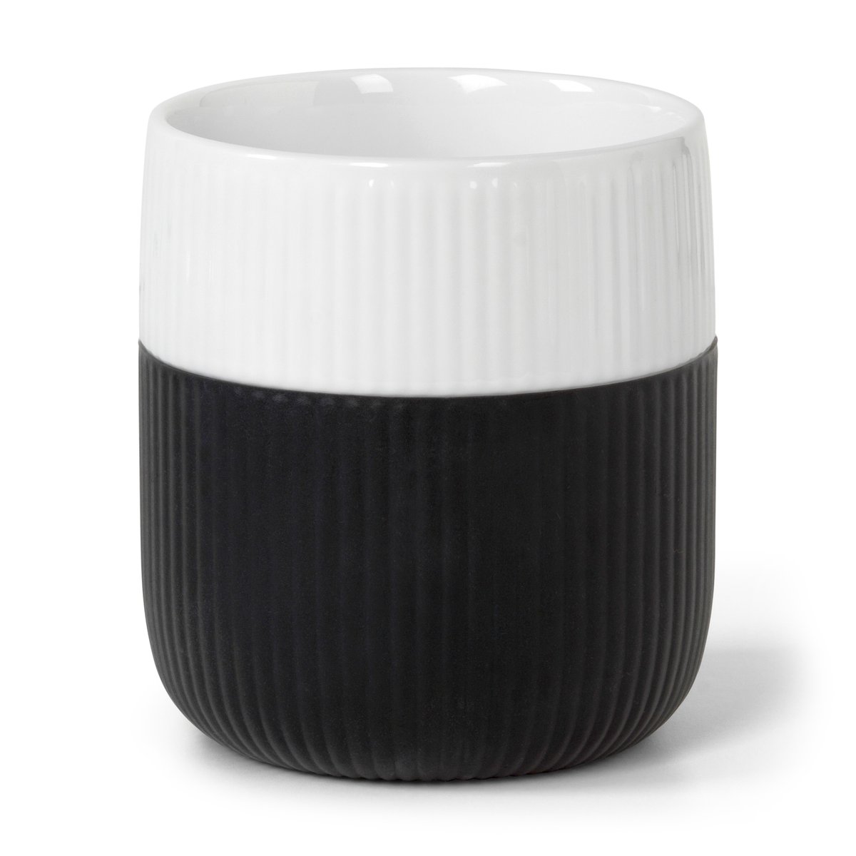 Royal Copenhagen Fluted Contrast krus Jet | Skandinavisk Design | Kaffekopper | Hvit