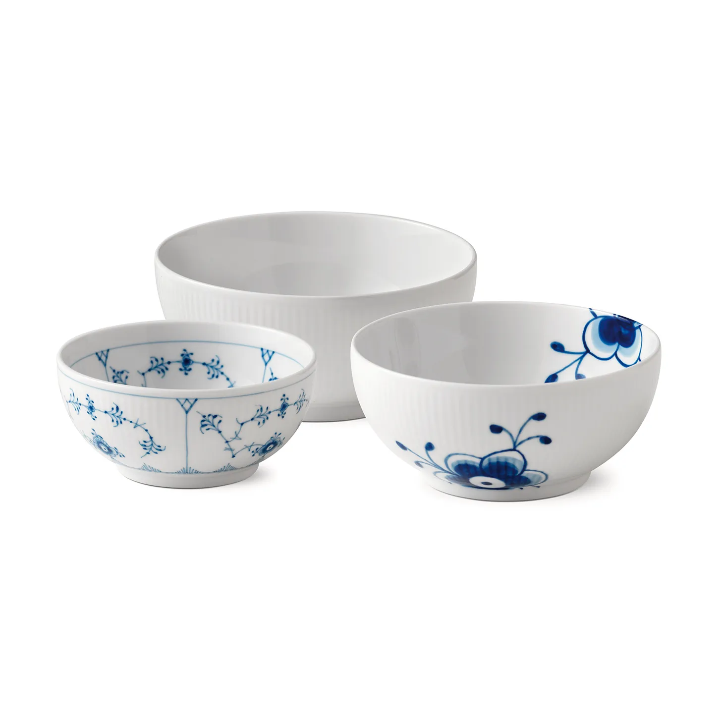 History Mix skåler 3-stk., Set 1 (47 cl-73 cl-110 cl) Royal Copenhagen