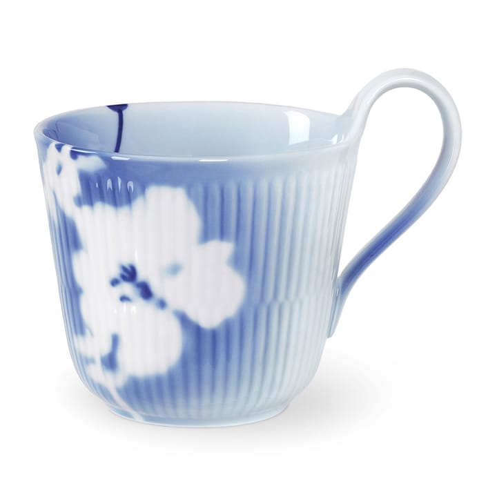Mega Rose kopp med høyt håndtak 33 cl - Hvit-blå - Royal Copenhagen