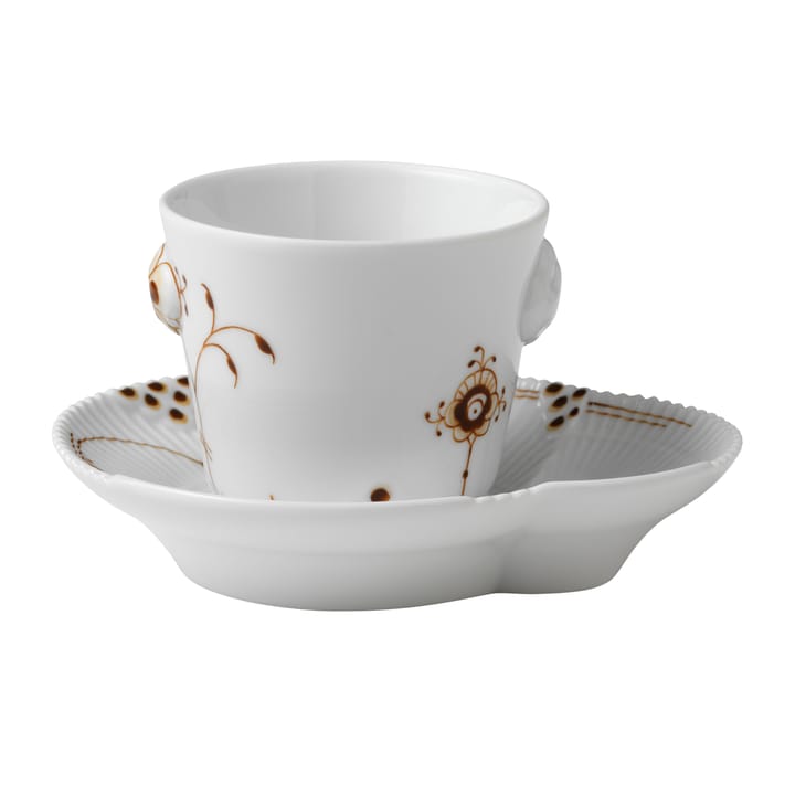 Multicoloured Elements mocca espressokopp og fat, 10 cl Royal Copenhagen