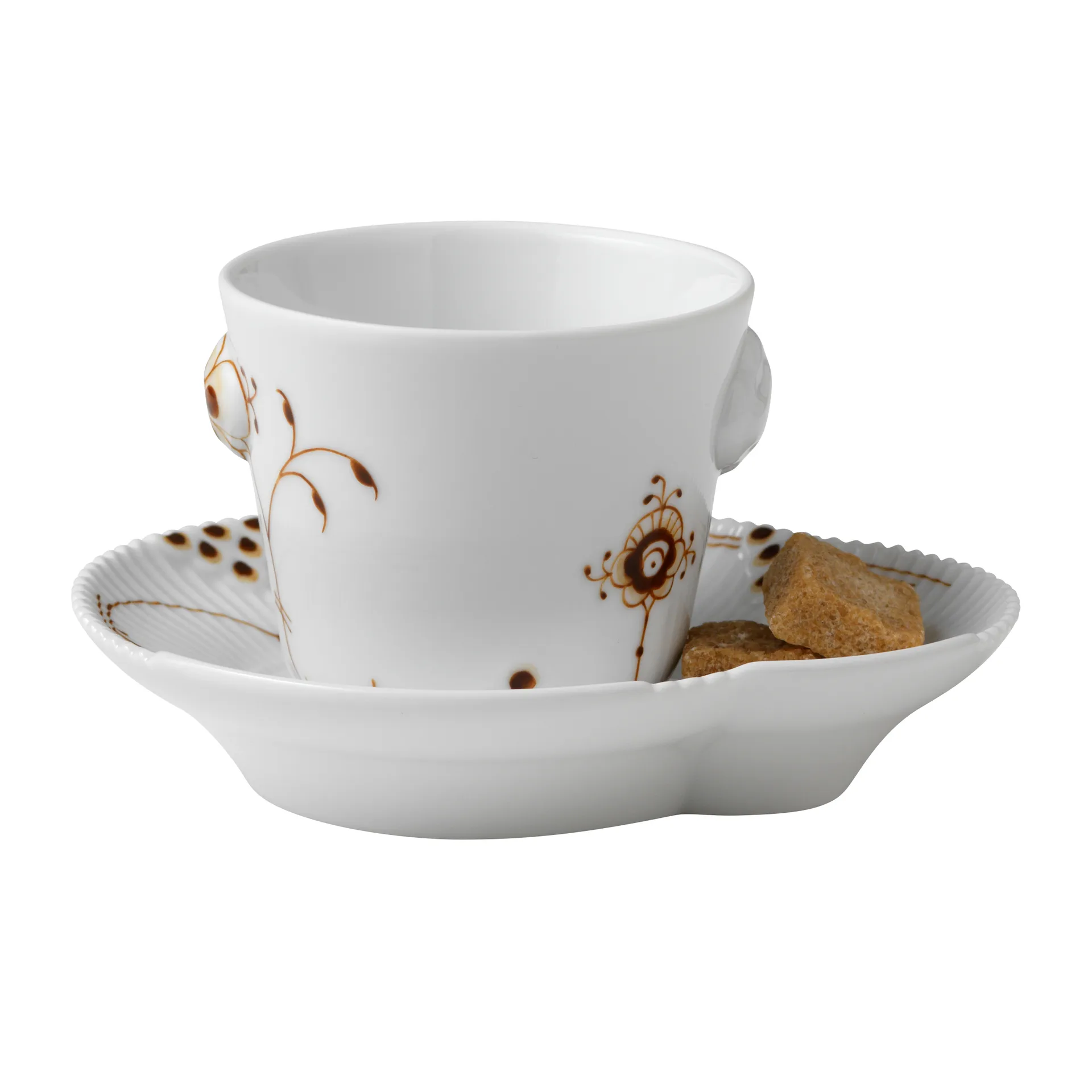 Multicoloured Elements mocca espressokopp og fat, 10 cl Royal Copenhagen