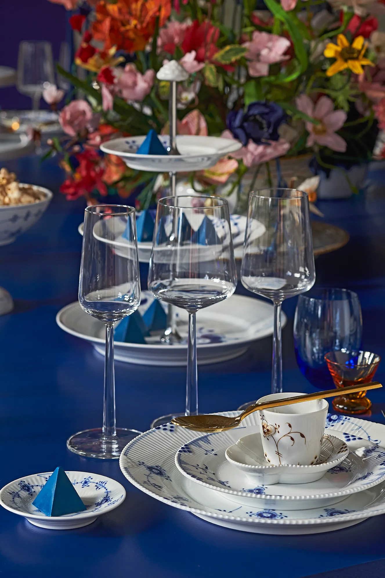 Multicoloured Elements mocca espressokopp og fat, 10 cl Royal Copenhagen