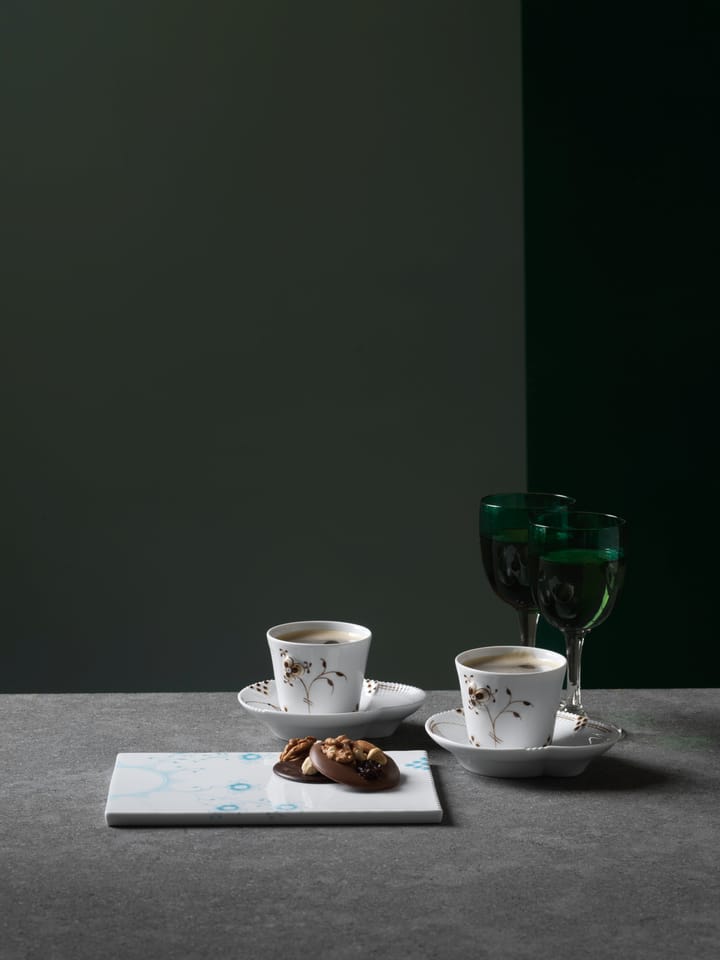 Multicoloured Elements mocca espressokopp og fat, 10 cl Royal Copenhagen