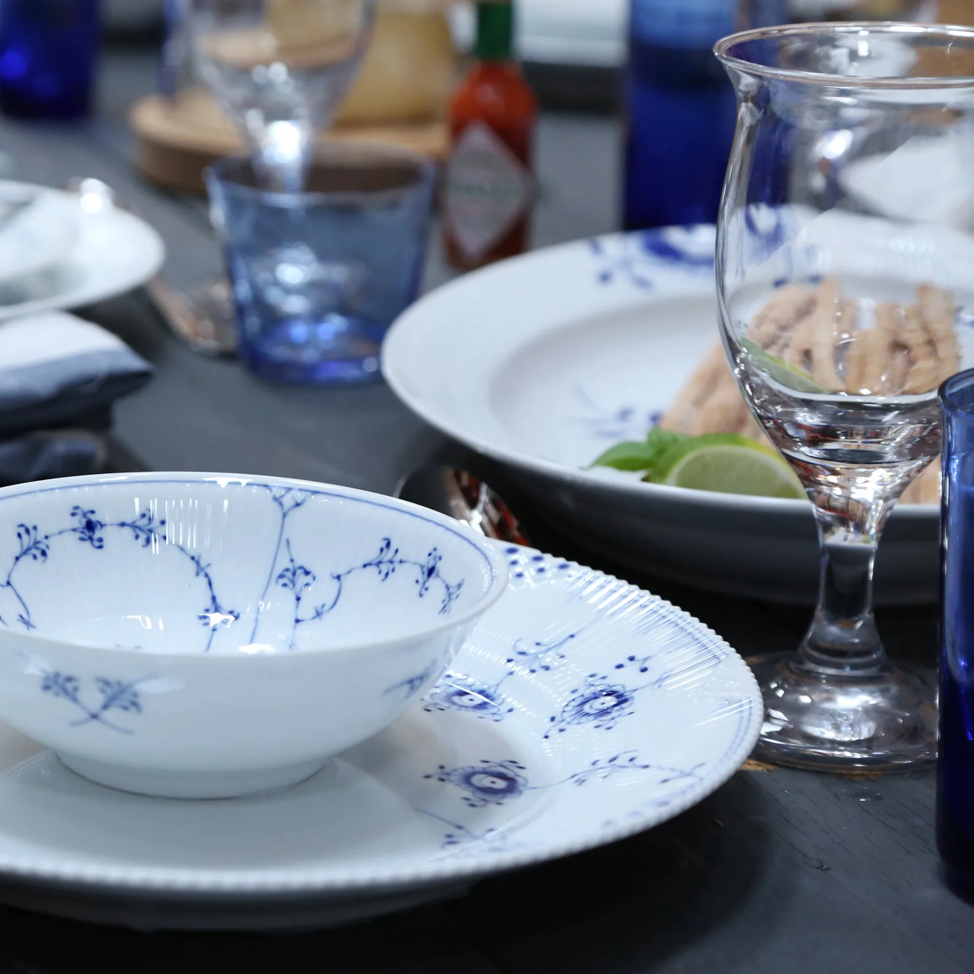 Multicoloured Elements tallerken, Ø 22 cm- blå Royal Copenhagen