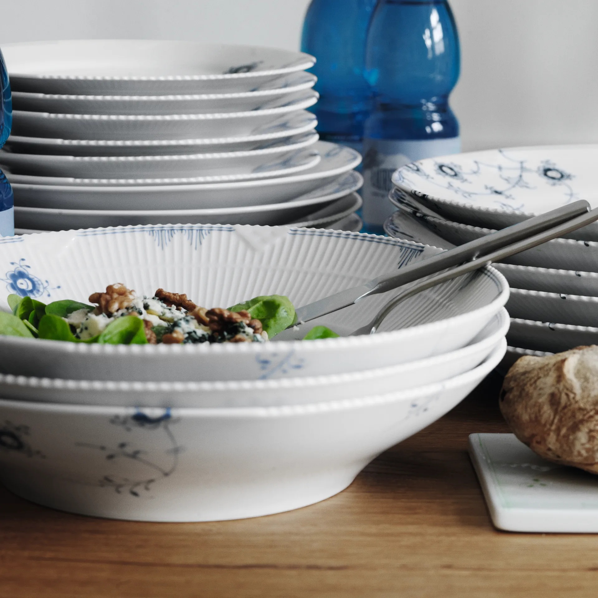 Multicoloured Elements tallerken, Ø 22 cm- blå Royal Copenhagen