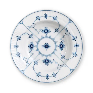 Musselmalet riflet dyp tallerken med kant - Ø17 cn - Royal Copenhagen