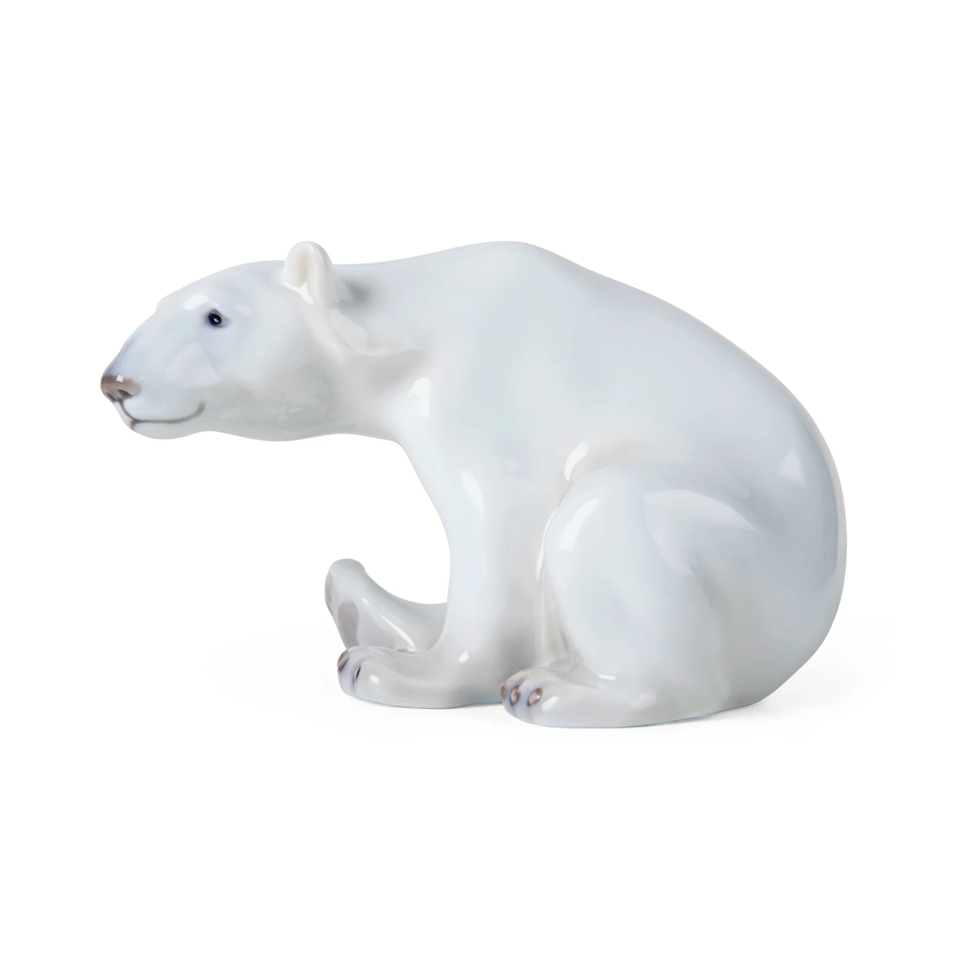 Royal Copenhagen dekorasjon sittende isbjørn, 12 cm Royal Copenhagen