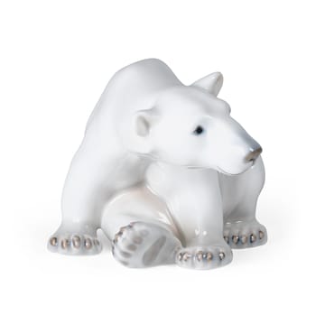 Royal Copenhagen dekorasjon sittende isbjørn - 12 cm - Royal Copenhagen