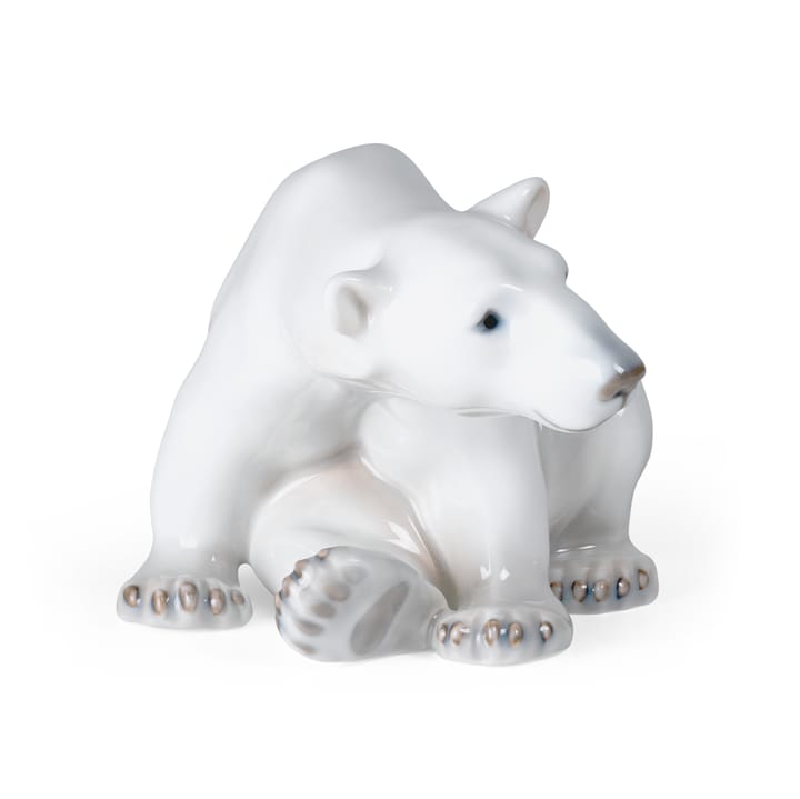 Royal Copenhagen dekorasjon sittende isbjørn - 12 cm - Royal Copenhagen