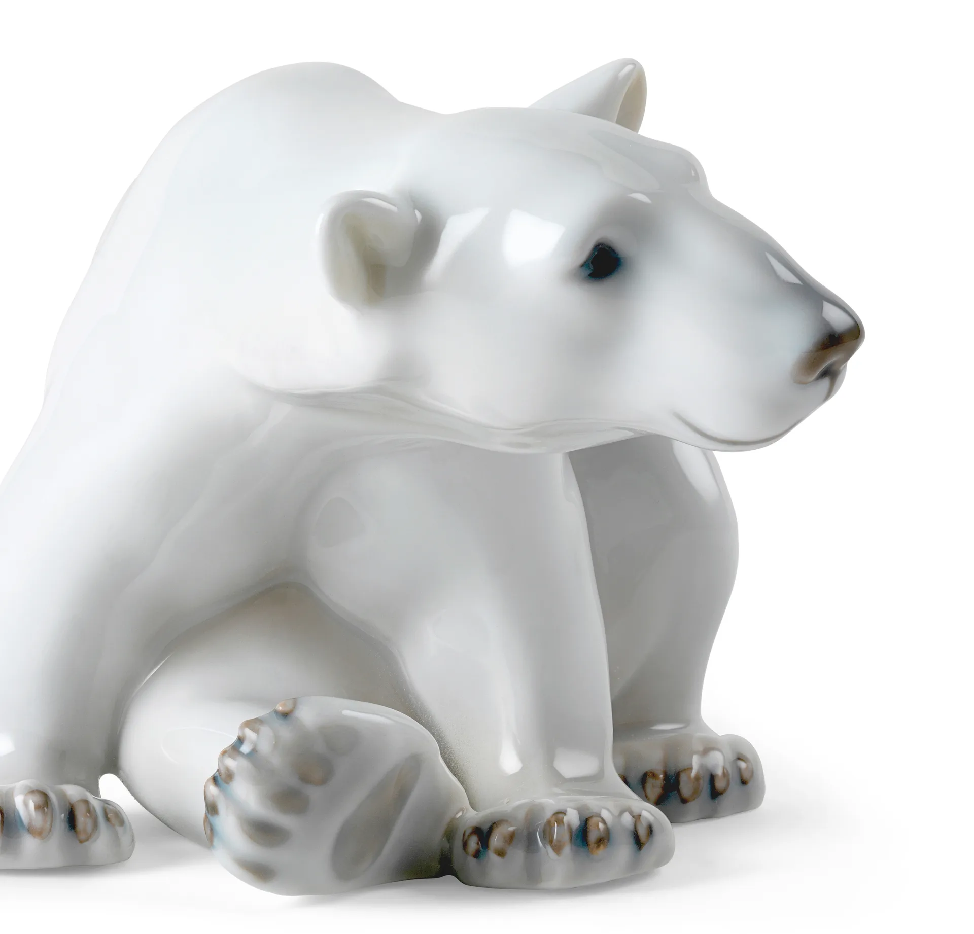 Royal Copenhagen dekorasjon sittende isbjørn, 12 cm Royal Copenhagen