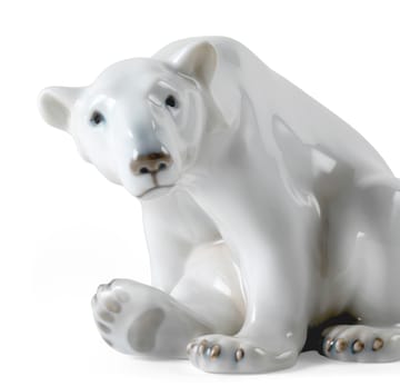 Royal Copenhagen dekorasjon sittende isbjørn - 12 cm - Royal Copenhagen
