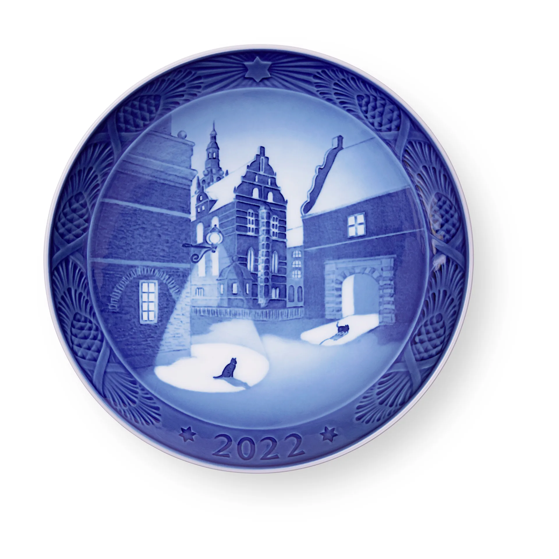 Royal Copenhagen juletallerken 2022, hvit Royal Copenhagen