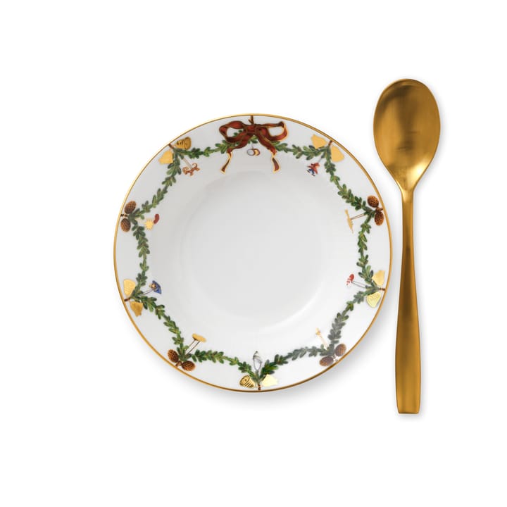 Star Fluted Christmas dyp tallerken, Ø 17 cm Royal Copenhagen