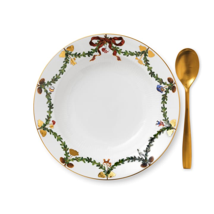 Star Fluted Christmas dyp tallerken, Ø 24 cm Royal Copenhagen