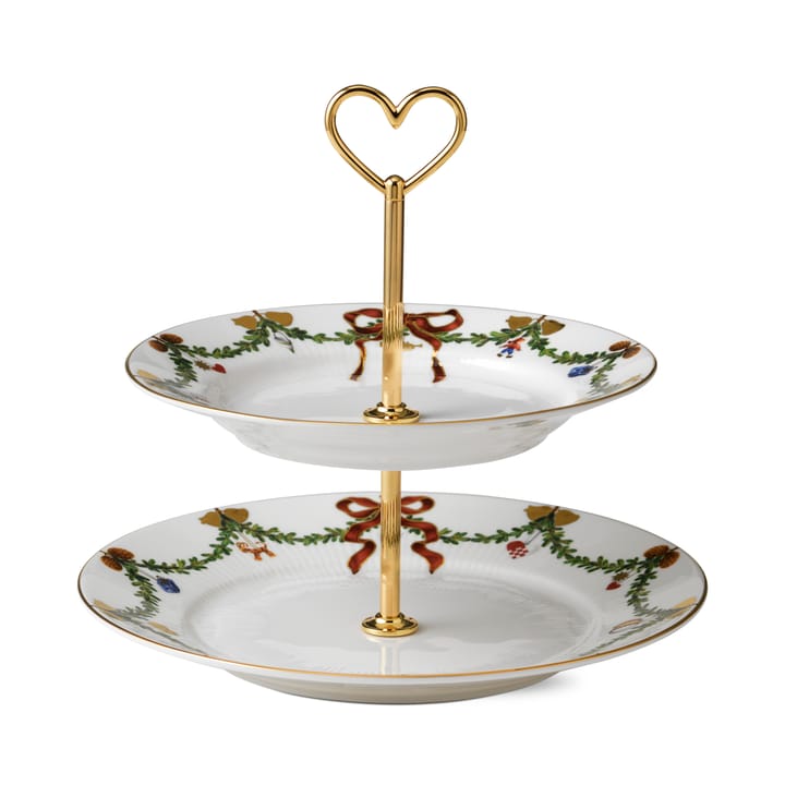 Star Fluted Christmas etasjefat - 23 cm - Royal Copenhagen