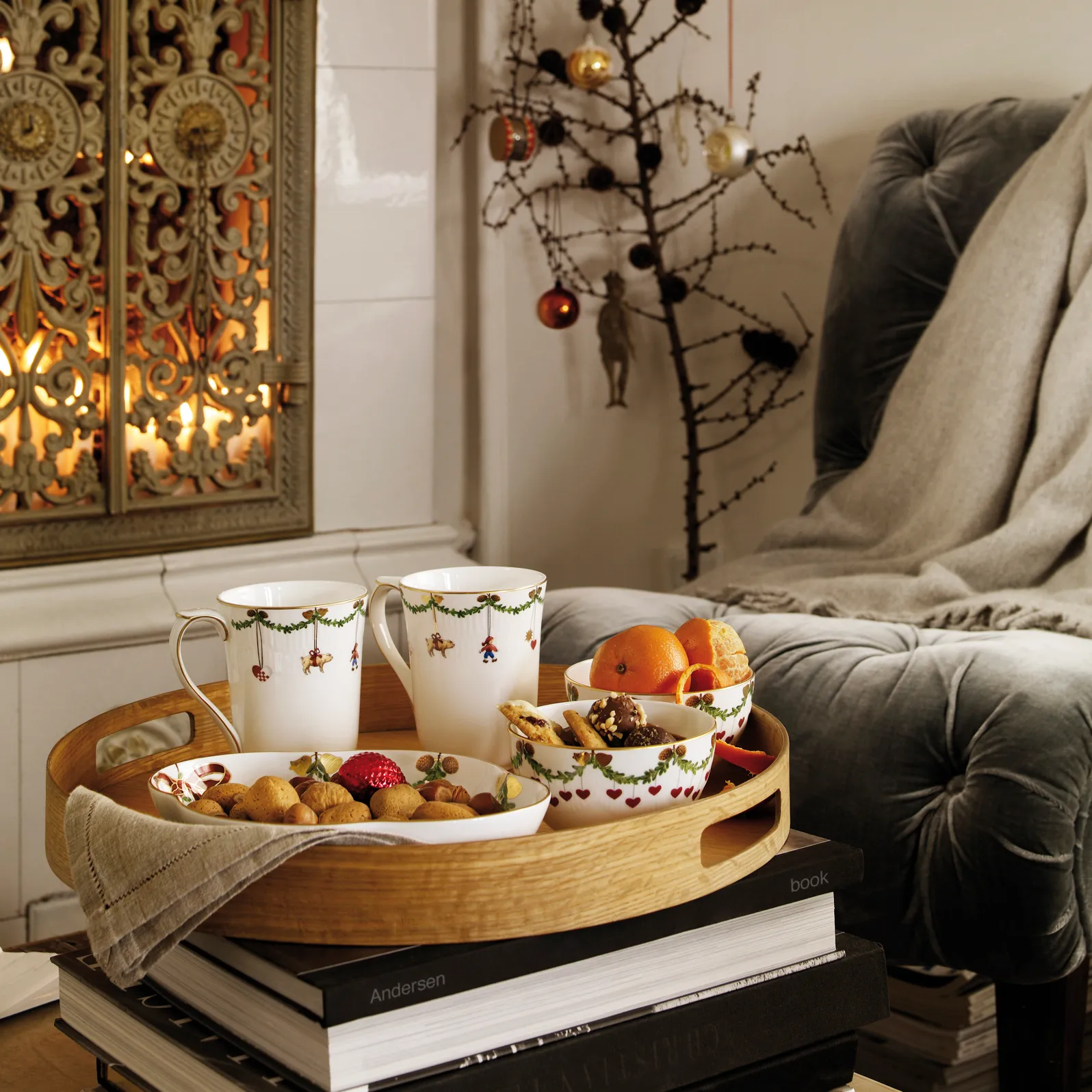 Star Fluted Christmas kopp 2 stk, 33 cl Royal Copenhagen