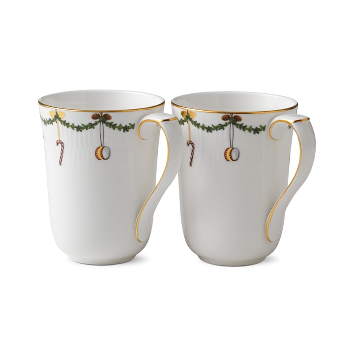 Star Fluted Christmas kopp 2 stk, 33 cl Royal Copenhagen