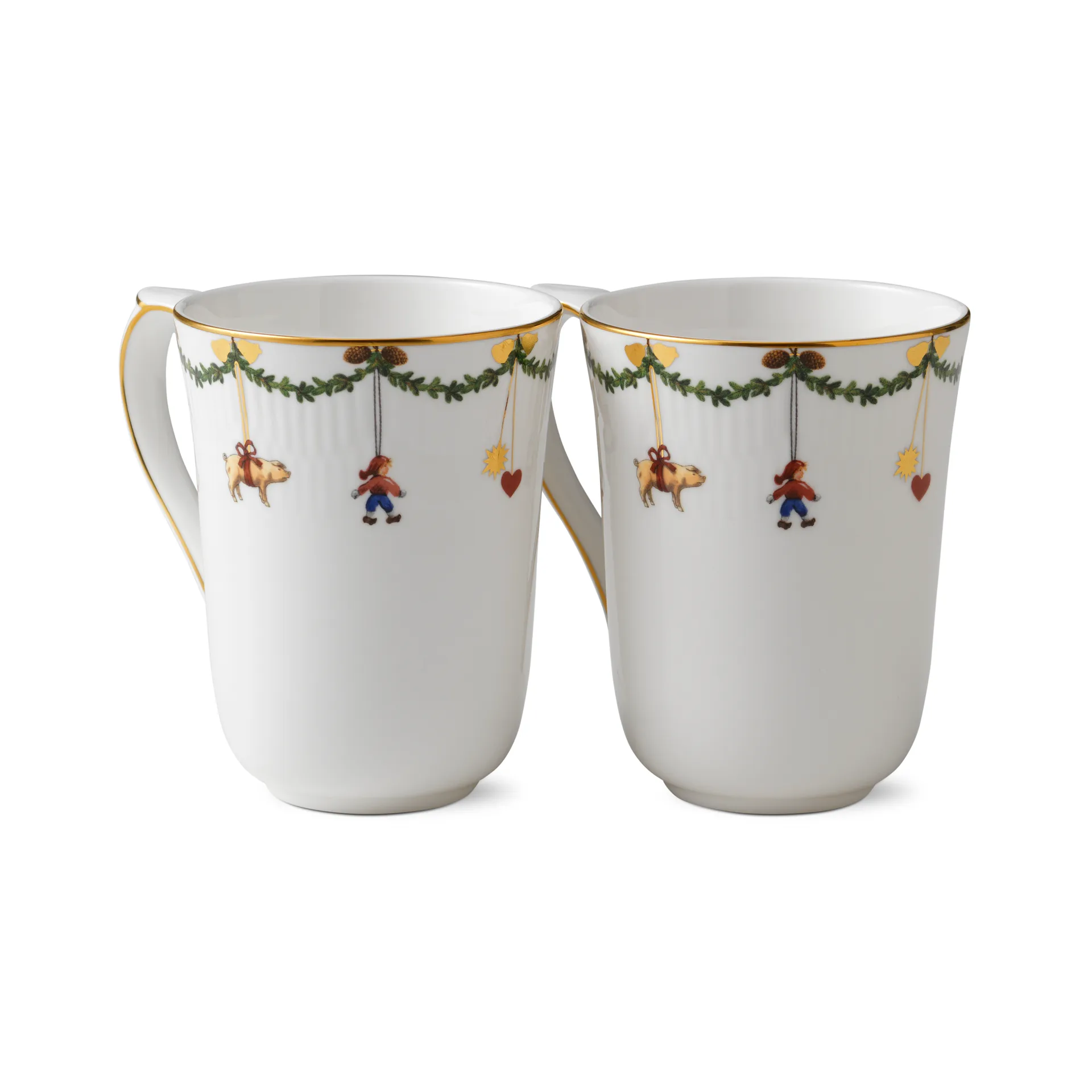 Star Fluted Christmas kopp 2 stk, 33 cl Royal Copenhagen
