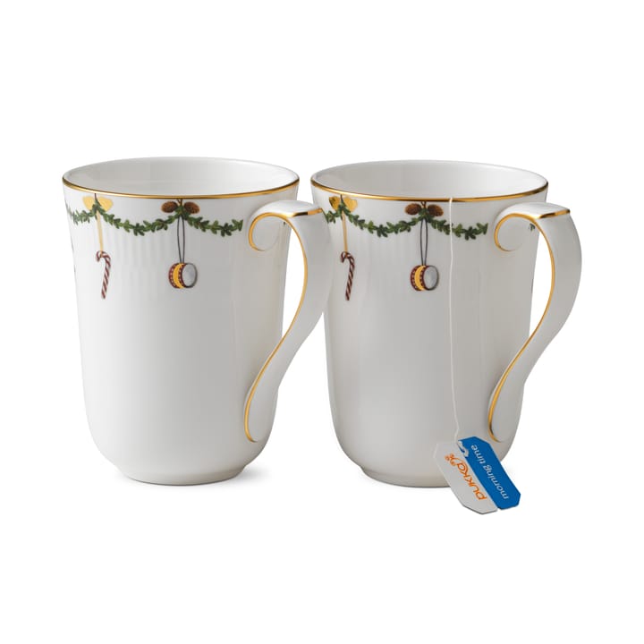 Star Fluted Christmas kopp 2 stk, 33 cl Royal Copenhagen