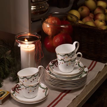 Star Fluted Christmas kopp med tefat - 24 cl-høy hank - Royal Copenhagen
