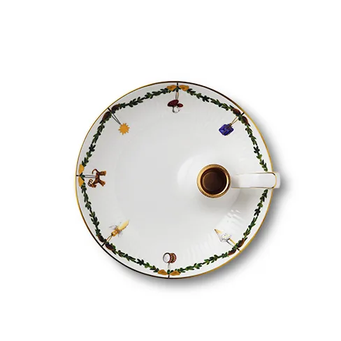 Star Fluted Christmas lysestake, hvit Royal Copenhagen